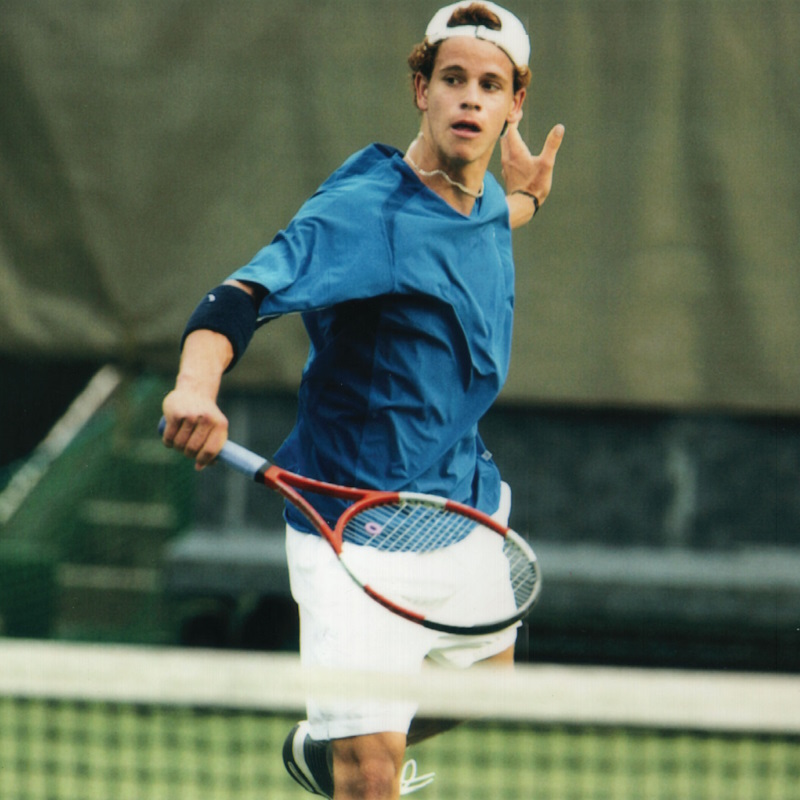 David Jeflea playing tennis